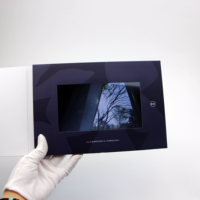 Nouvelles cartes cadeaux personnalisées en papier LCD haute définition, 7 pouces, livre musical, brochure vidéo, carte de vœux