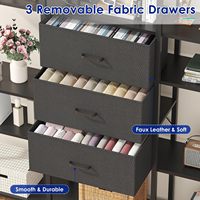 Bureau de travail à domicile moderne en MDF et métal à 5 niveaux avec éclairage RGB, prise de courant, 71,1 pouces de hauteur, 12 étagères, design gain de place (Noir3)