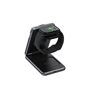 NUEVOS PRODUCTOS 2025 <span class=keywords><strong>Cargador</strong></span> inalámbrico certificado 3 en 1 de metal de aluminio <span class=keywords><strong>para</strong></span> auriculares inteligentes <span class=keywords><strong>IPhone</strong></span> AirPods-Portátil y automático - Product Image 3