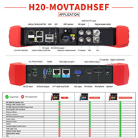 Rsrteng H20-MOVTADHSEF Probador de Cámaras CCTV, Monitor para Cámaras IP 8K, POE+, Coaxial HD, DMM, TDR, OPM, SFP, Medidor de Distancia WiFi