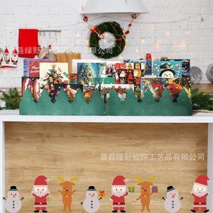 <b>Christmas</b> <b>Tree</b> Card Display Stand Wooden Photo <b>Storage</b> <b>Box</b> Desktop Organizer 20 Cm X 20 Cm Multi Layer <b>Storage</b> Rack - Product Image 4