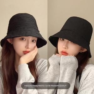 Phụ Nữ Mới Phong Cách Giản Dị Đơn Giản Gấp Gấp Xô Hat Hàn Quốc-Phong Cách Hai Mặt Ngư Dân Nổi Thời Trang Lưu Vực Hat - Product Image 2