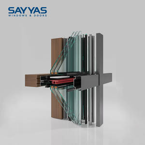 קיר מסך אלומיניום מצופה זכוכית עם פאנל אלומיניום בעיצוב מודרני ועמיד למים, מתוצרת יצרן בהתאמה אישית, עבור מלון - Product Image 5