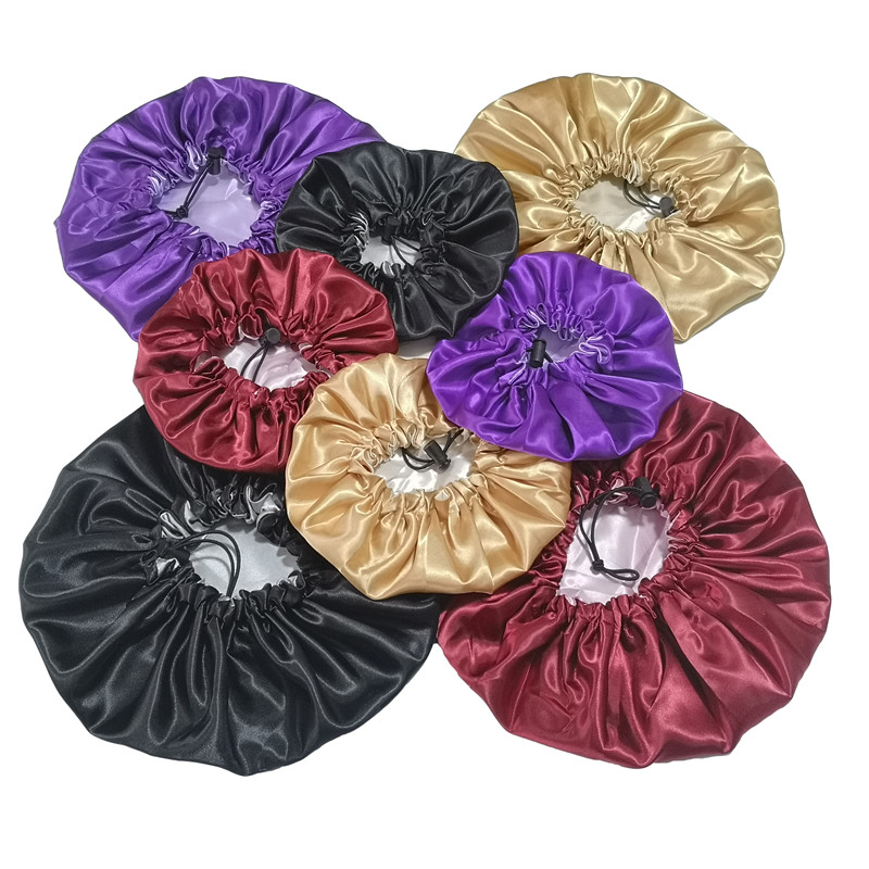 Двухслойный атласный головной убор с логотипом на заказ для мамы и меня