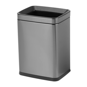 10L家庭用Ss長方形ゴミ箱蓋なしゴミ箱ステンレス鋼ゴミ箱 - Product Image 6