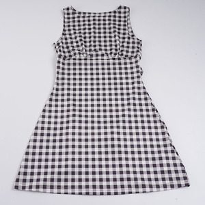Robe mini sans manches à carreaux pour femme, coupe droite, élégante et décontractée, imprimé numérique, taille naturelle, lavable, idéale pour l'été – Vente en gros - Product Image 2
