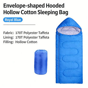 Sac de couchage enveloppant pour adultes unisexe en tissu polyester avec rembourrage en coton creux, longueur extra longue, coupe-vent, chaud, pour la saison de camping - Product Image 3