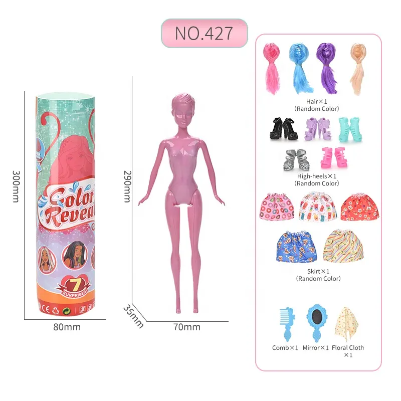 11,5 дюймов кукла 5 видов стилей смешанный упакованный сюрприз изменен моющиеся цвет свидетельствуют о Барби Кукла набор игрушки подарки на день рождения для девочек