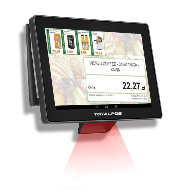10.1 Inch 1280*800p Windows Android Tablet Pos Terminal 2d Barcode Scanner Price Checker for Supermarket