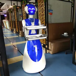 Robot de serveur de restaurant, livraison d'aliments, évite les obstacle automatique