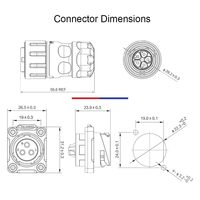 Connecteur étanche IP68 en plastique PBT Cnlinko YM20 authentique, 2-12 broches, prise à verrouillage aviation, stock 100 % authentique pour alimentation extérieure