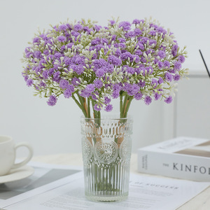 Soft Silicone Baby's Breath <b>Bouquet</b> 3 Stem <b>Artificial</b> Flower For Home Wedding Decoration - Product Image 4
