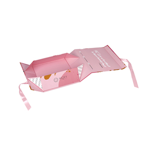 New magnetic rigid box gift box with ribbon paper box custom