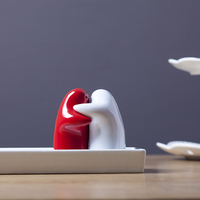Ensemble de condiments spéciaux en céramique, salière et poivre, câlins et bavoirs d'amour, cruet en céramique