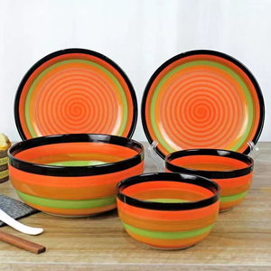 Handmade High-End 4.5 <b>Inch</b> Glazed Ceramic Bowls Colorful Rainbow Design Decal Rainbow Bowls for Weddings Holidays - Product Image 5