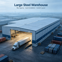 Bâtiments préfabriqués en structure métallique CWB, entrepôts en structure métallique préfabriquée