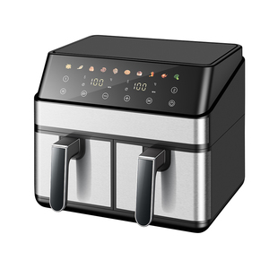 Freidora de Aire de Doble Zona de Acero Inoxidable Digital de 9L y 2400W, Freidora de Aire Doble de 8L y 10L con 2 Cestas, ¡Venta Caliente! - Product Image 5