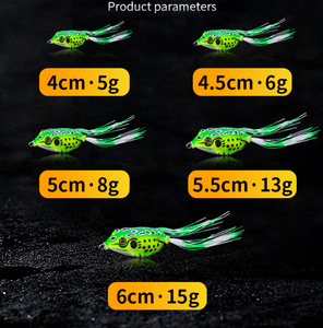 Vente en gros usine Leurre grenouille creux en plastique PVC pour <span class=keywords><strong>pêche</strong></span> au topwater, type Snakehead, 5g 6g 8g 13g 15g - Product Image 6