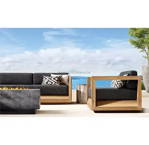 Patio Garden Sets Outdoor Teak Sofa Stuhl Allwetter Outdoor Möbel Schnitts ofa Möbel Lounge Teak Sofa Sets