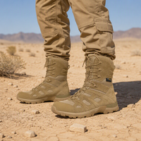 Bottes Tactiques Montantes Respirantes pour Hommes, Durables pour le Combat, la Randonnée, l'Aventure en Plein Air et l'Usage Longue Distance