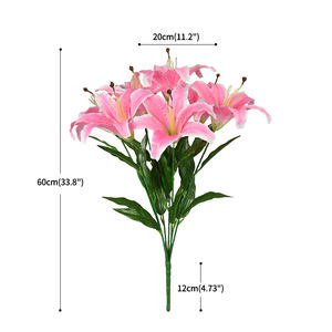 Vente en gros directe 7 tête <span class=keywords><strong>tigre</strong></span> <span class=keywords><strong>orchidée</strong></span> lys bouquet artificiel fleurs de mariage <span class=keywords><strong>orchidée</strong></span> artificielle pour la décoration de mariage - Product Image 2