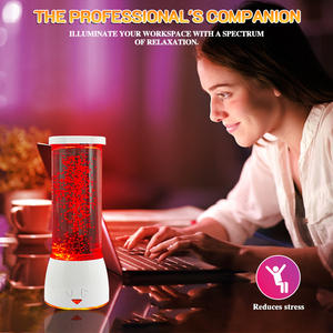 J & R Novel 6 "Decoración colorida Novedad Batería moderna LED RGB Lámpara de volcán de mesa - Product Image 4
