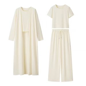 Trajes de Tres Piezas de Color Sólido para Mujer, Moda Otoñal, Elegantes, Casuales y Holgados - Product Image 2