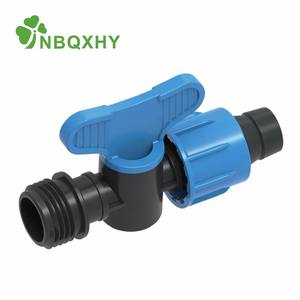 Kit de <span class=keywords><strong>mini</strong></span>-vannes d'irrigation filetées mâles / Robinet d'arrêt à poignée papillon à double écrou pour tuyau goutte-à-goutte, tuyau PE et tuyau plat - Product Image 4