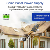 Kit de caméra de surveillance extérieure Wistino, 4MP HD, vision nocturne, alimentation solaire, autonomie de la batterie, 8 canaux, Wifi solaire, CCTV