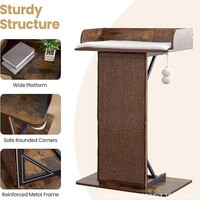 Arbre à chat de luxe moderne en bois massif pour chats de grande taille d'intérieur, 86 cm de haut avec design durable recouvert de sisal et grand lit-perchoir