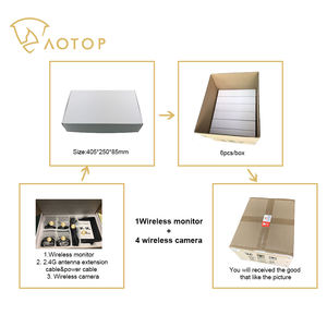 Système de moniteur de caméra de recul 4ch 720p couplage automatique instantané 12-24V AHD moniteur 7 pouces caméra de recul sans fil pour Van - Product Image 6