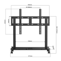 Universelle LED-LCD-Flach bildschirme TV-Wagen höhe Höhen verstellbar 65 "bis 100" Mobile TV-Halterung Bodenst änder Rollende TV-Wagen