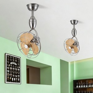 Oscillating Mini <b>Ceiling</b> <b>Fan</b> 34cm DC Motor <b>Remote</b> <b>Control</b> Reversible Airflow For Cafes Bedrooms Bars - Product Image 1