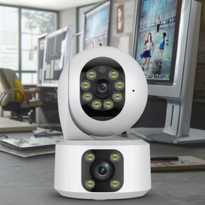 กล้อง IP เลนส์คู่4MP ในร่มกล้องมองกลางคืนมุมกว้างการ์ด SD ขนาดเล็ก NVR - Product Image 3