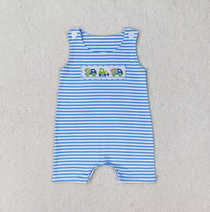 Ropa de Verano para Bebés Niños, Mamelucos sin Mangas con Bordado de Animales, Body Infantil a Cuadros, Ropa para Niños - Product Image 4