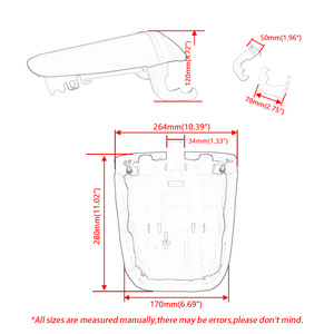 Phụ Kiện Xe Máy Phía Sau Pillion Hành Khách Mềm Đệm Ghế Phù Hợp Cho Xe Honda <span class=keywords><strong>CBR600</strong></span> F4i CBR 600RR 2001-2007 2002 2003 2004 - Product Image 3