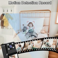 Mini caméra HD CMOS 1080P avec détection de mouvement, enregistreur vidéo numérique 1,3 pouce pour vision nocturne avec lumière d'appoint, mini caméra extérieure SQ11