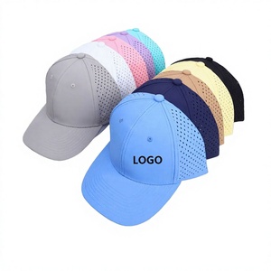 Wholesale Unisex <b>Sun</b> Protection Laser Drilling <b>Hat</b> Custom Embroidery logo Breathable Waterproof Baseball Cap Quick Dry - Product Image 1