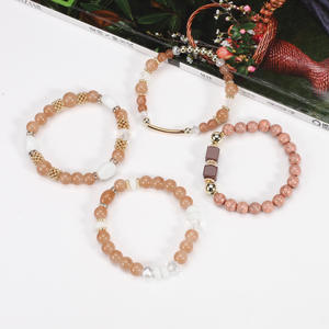 Joyería de Moda, Juego de Pulseras de Cuentas, Cuerda Elástica Multicolor, Patrón Geométrico, Unisex, Hecho en China - Product Image 2