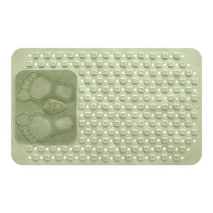 Tapis antidérapant pour salle de bain, tapis de massage pour les pieds en TPE rectangulaire, tapis de douche imperméable, tapis de toilette, couleur unie, design minimaliste - Product Image 5