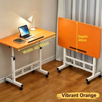 Table de chevet réglable en hauteur, bureau pour ordinateur portable, pliable avec roulettes pour lit, maison, bureau, lecture, repas, plateau sur lit, portable, pour l'étude