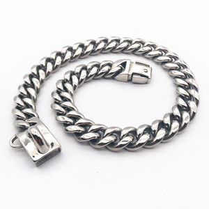 Collier pour chien, chaîne cubaine réglable en acier inoxydable, 3.0cm de Large, en métal, bouledogue français, vente en gros, 1 pièce - Product Image 3