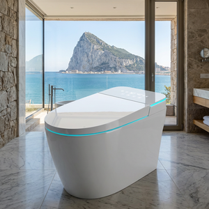 WC intelligent de luxe avec chasse automatique, siège chauffant, bidet intégré et lumière LED nocturne - Product Image 2
