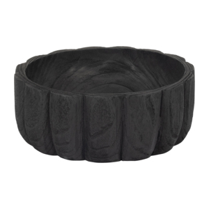Ciotola decorativa in legno con bordo smerlato per centrotavola da caffè, decorazione per la casa, la cucina e il soggiorno - Product Image 1