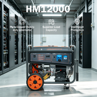 Générateur à essence HM12000 8,5 kW, sortie 220 V/380 V, protection intelligente, alimentation portable d'urgence pour extérieur et coupures de courant à domicile