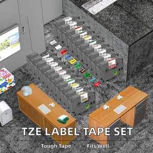 Kompatibles Ersatz-TZE-231/TZE-<span class=keywords><strong>431</strong></span>/TZE-531/TZE-631 <span class=keywords><strong>TZ</strong></span>-Band 12mm 0,47 Zoll Laminiert Schwarz & Weiß für Etikettendrucker - Product Image 2