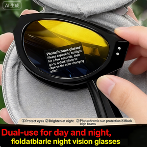 <span class=keywords><strong>Lunettes</strong></span> de vision nocturne photochromiques pliables œil de chat 2026 <span class=keywords><strong>pour</strong></span> femmes, sensation haut de gamme, effet amincissant <span class=keywords><strong>pour</strong></span> le visage, <span class=keywords><strong>pour</strong></span> hommes - Product Image 2