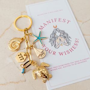 Collar de Acero Inoxidable con Baño de Oro 18K, Diseño de Estrella de Mar y Tortuga con Circones, Colgante de Moda para Verano y Playa, Sellado al Vacío - Product Image 4