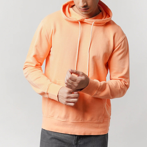 Premium Quality 100% Cotton Winter Pullover <b>Hoodie</b> For Men Hot Selling Regular Fit Solid Color Fleece Pullover Casual <b>Hoodie</b> - Product Image 1