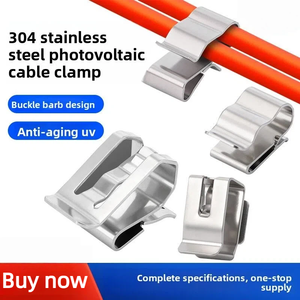 Clip de guidage d'eau pour panneau solaire en acier inoxydable 304, déflecteur de drainage photovoltaïque, clip de drainage des boues, clip de câble - Product Image 2